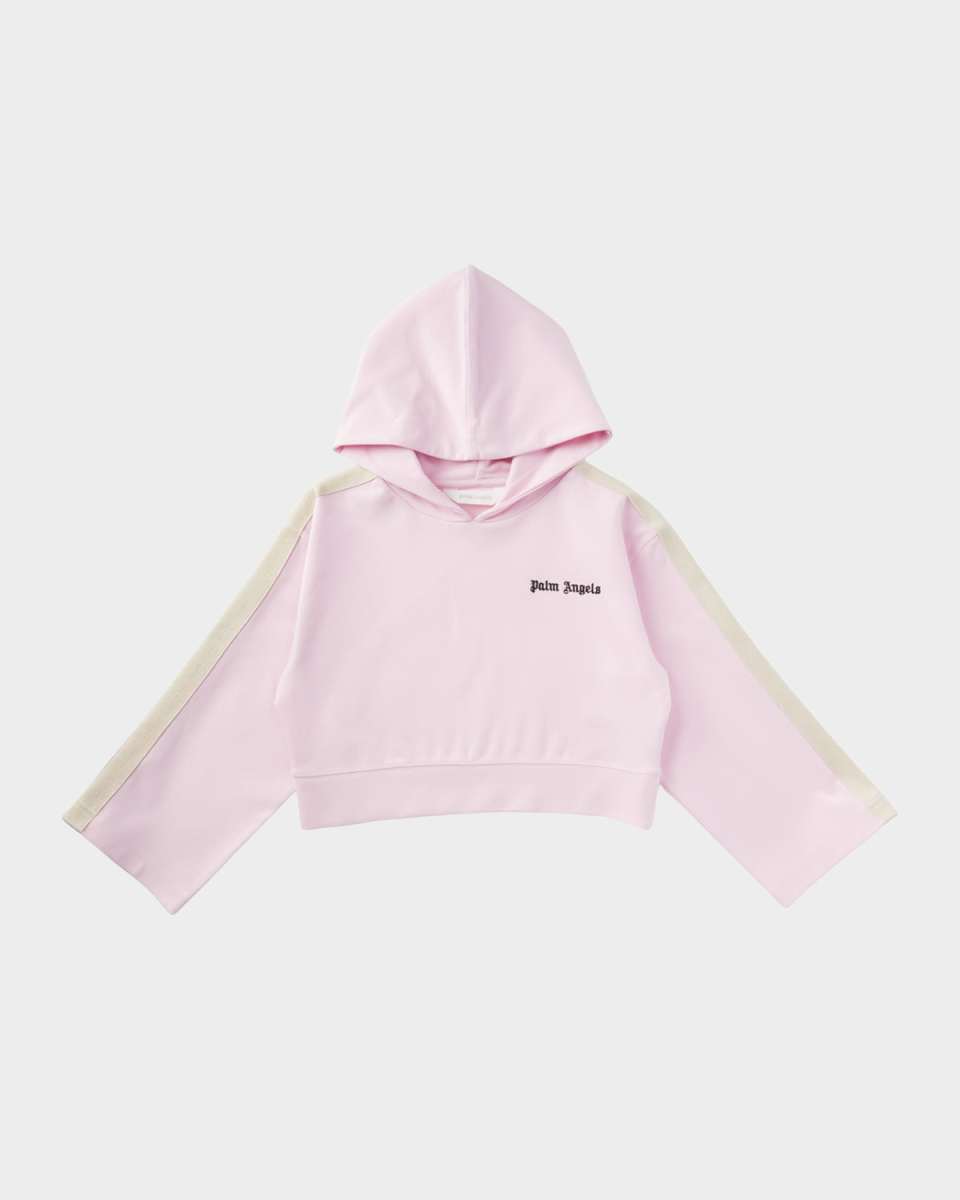 Girl's Track Logo-Print Hoodie, Size
